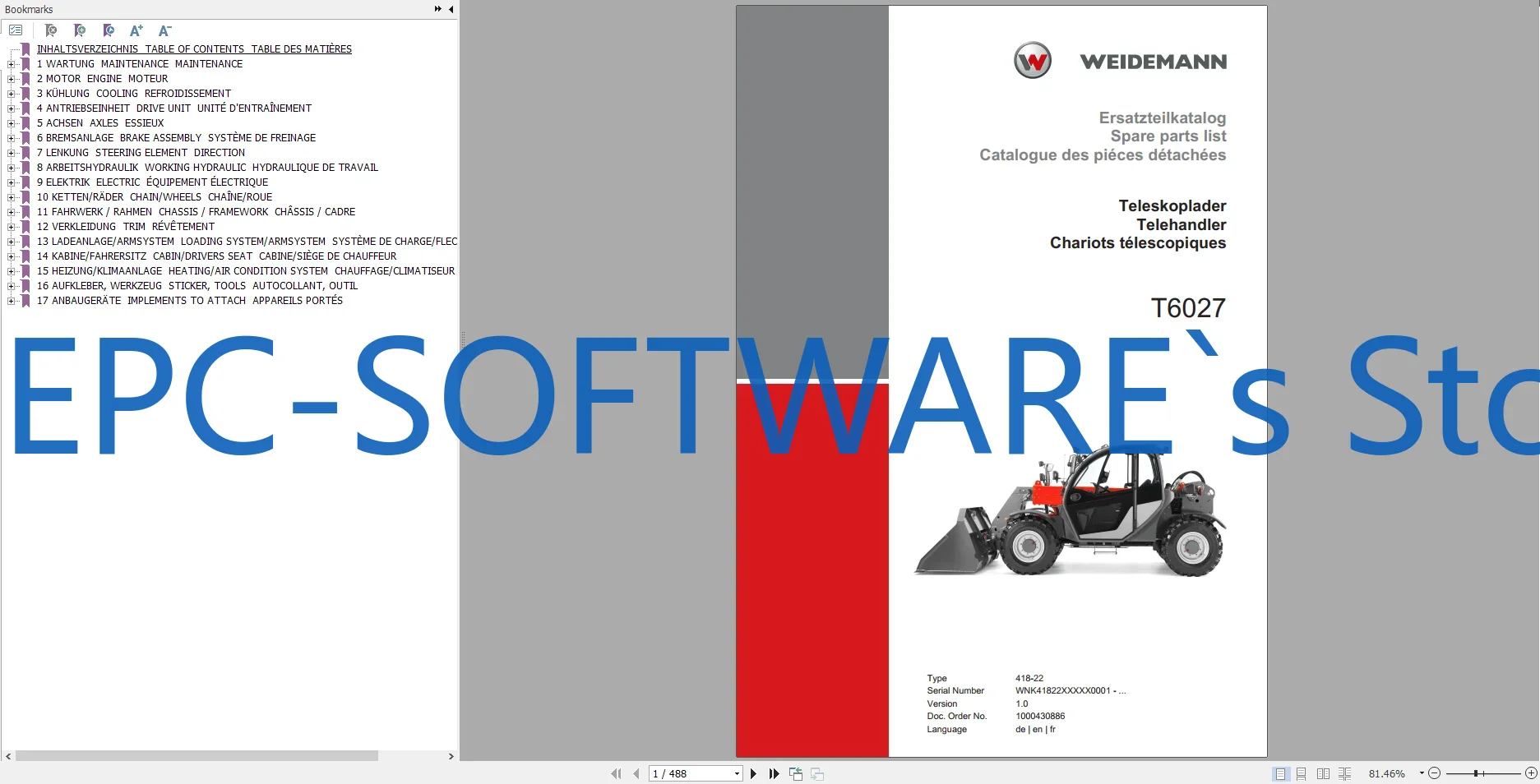 Heavy Equipment Software - Catalogue de pièces de rechange pour