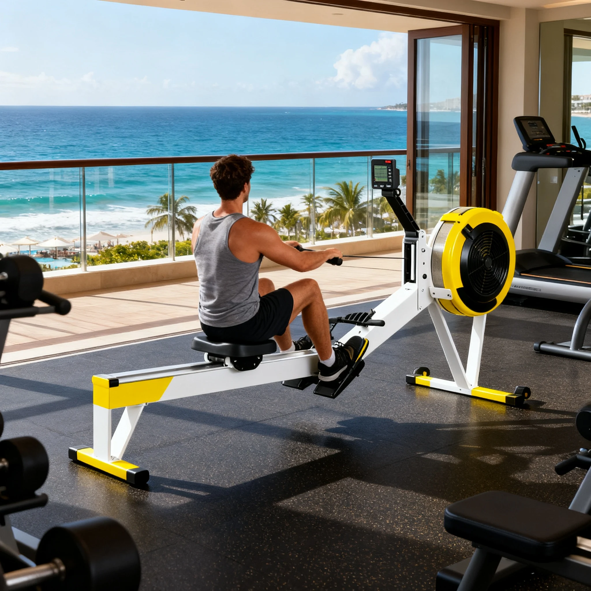 Heavy Equipment Service - Rameur Commercial à Cadre en Acier